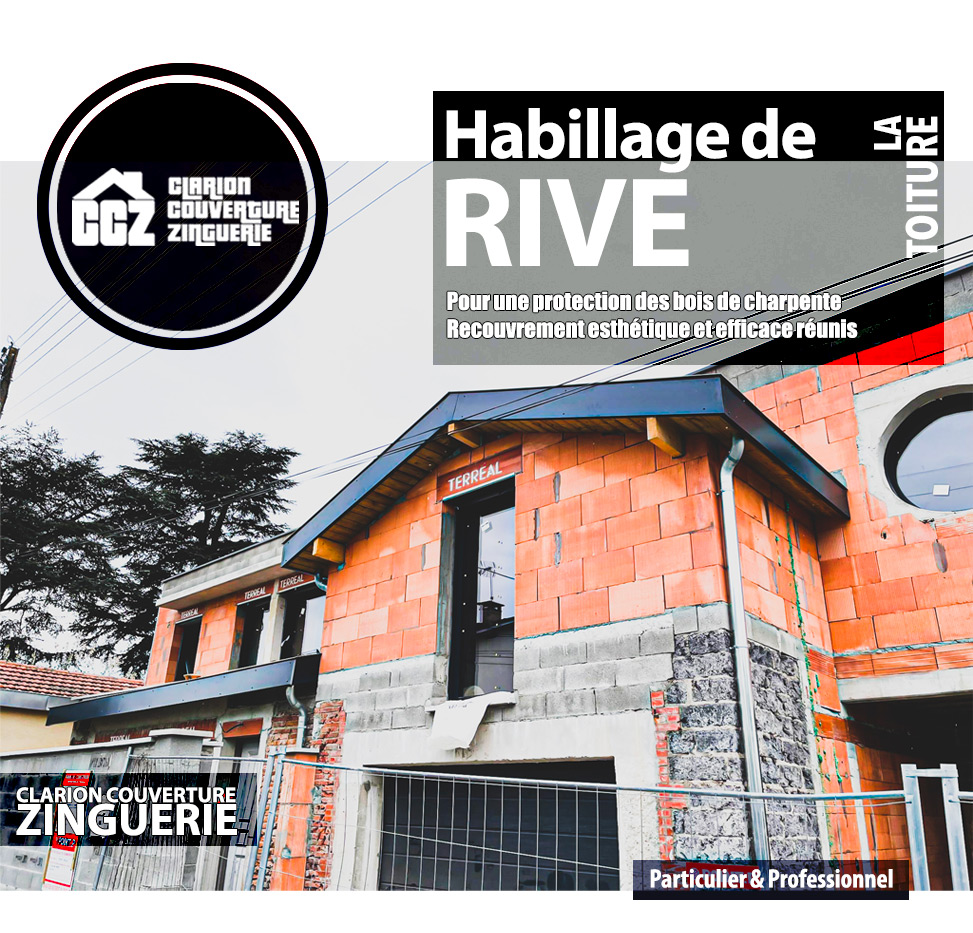 habillage rive aluminium étanchéité toiture entretiens couverture zinguerie Clarion Couverture Zinguerie