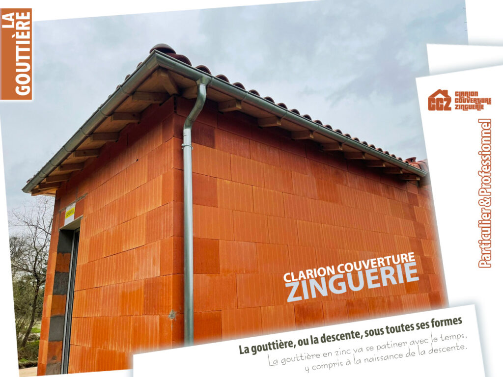 la gouttière pour une meilleure évacuation des eaux pluviales travaux et entretiens de zinguerie couverture Clarion Couverture Zinguerie Toulouse Occitanie Toulouse, Colomiers, Blagnac, Balma, Tournefeuille, Cornebarrieu