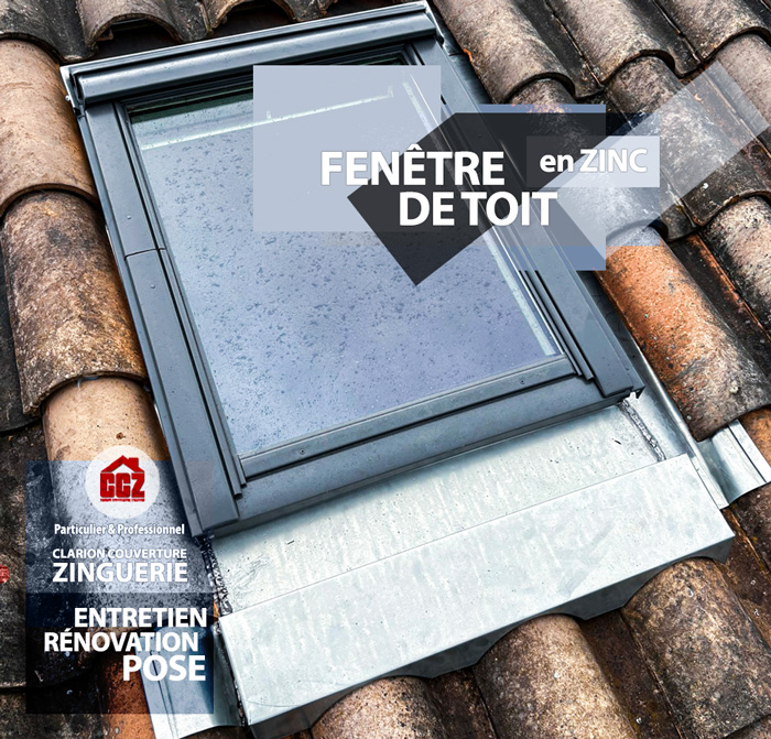 Pose et entretien de fenêtre de toit, retours de vélux sur Pibrac, Mondonville, Colomiers, Aussonne, Cornebarrieu avec Clarion Couverture Zinguerie, artisan couvreur zingeur