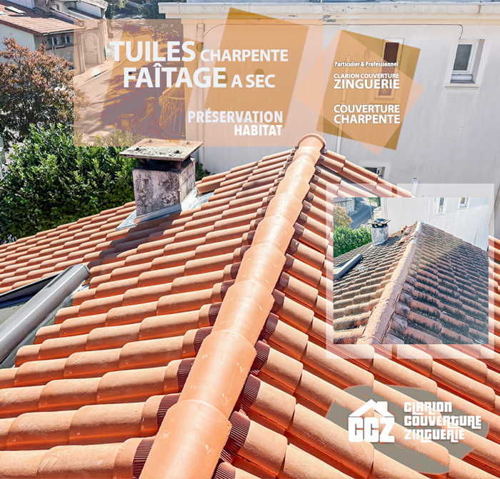 Le faitage à sec garantit la solidité et la bonne étanchéité de la couverture et des combles face aux intempéries